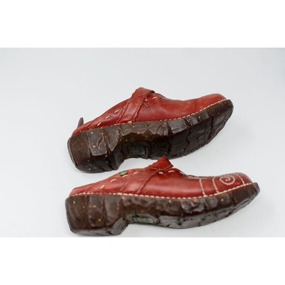 El Naturalista Women's Leather Mary Jane clog Shoes Size 37 Red US 6.5 - Picture 3 of 8